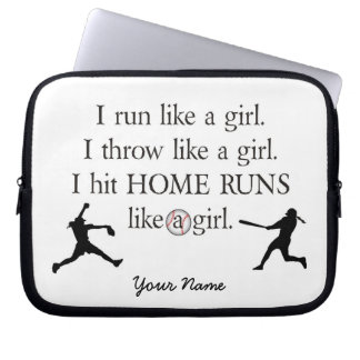 Meisjes Softball-laptophoes Laptop Sleeve
