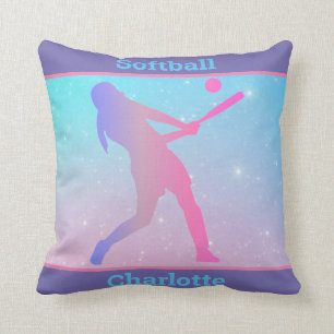 Meisjes Softball Pastel Worp Kussen
