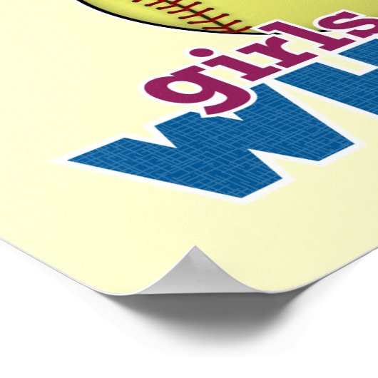 Meisjes Softball Poster (Hoek)