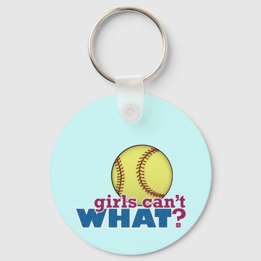 Meisjes Softball Sleutelhanger (Voorkant)