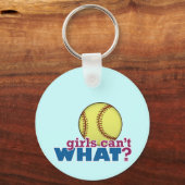 Meisjes Softball Sleutelhanger (Voorkant)