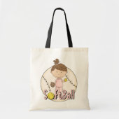 Meisjes Softball T-shirts en Gifts Tote Bag (Voorkant)