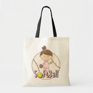 Meisjes Softball T-shirts en Gifts Tote Bag