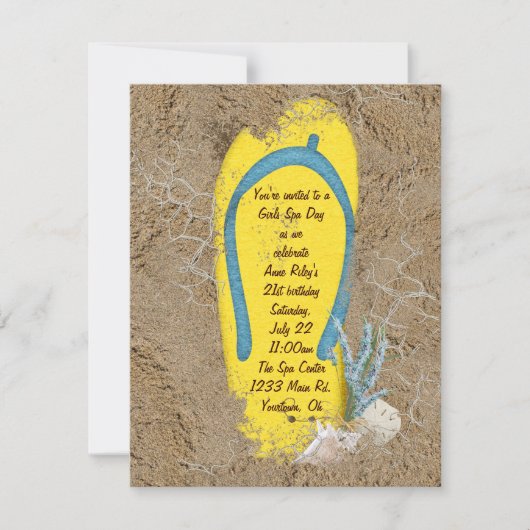 Meisjes Spa Dag Kaart (Voorkant)