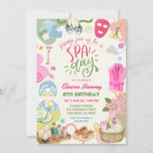 Meisjes Spa Feest Verjaardag Kaart (Voorkant)