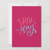 Meisjes Spa Feest Verjaardag Kaart (Achterkant)
