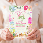Meisjes Spa Feest Verjaardag Kaart