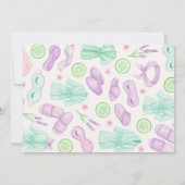 Meisjes Spa Verjaardag foto uitnodiging (Achterkant)