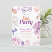 Meisjes Spa Verjaardag Kaart (Staand voorkant)