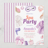 Meisjes Spa Verjaardag Kaart (Voorkant / Achterkant)