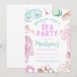 Meisjes Spa Verjaardag, Spa Party Verjaardag Uitno Kaart