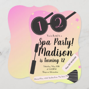 Meisjes Spa Verjaardagsfeestje Make-up Slaapfeestj Kaart
