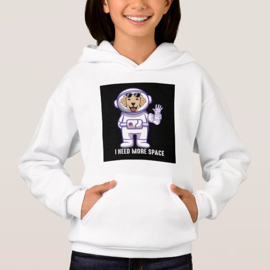 Meisjes Space dog Hoodies & Sweatshirts (Voorkant)