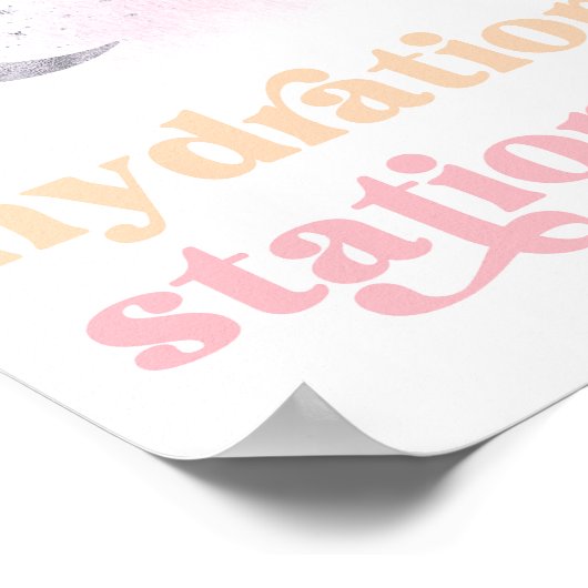 Meisjes Space Hydration Station teken Poster (Hoek)