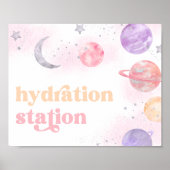 Meisjes Space Hydration Station teken Poster (Voorkant)