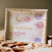 Meisjes Space Hydration Station teken Poster