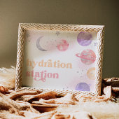 Meisjes Space Hydration Station teken Poster