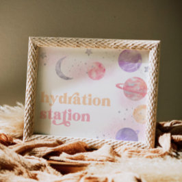 Meisjes Space Hydration Station teken Poster