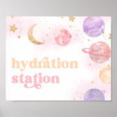 Meisjes Space Hydration Station teken Poster (Voorkant)