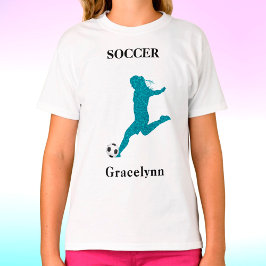 Meisjes Sparkly Soccer Player T-Shirt
