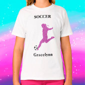 Meisjes Sparkly Soccer Player T-Shirt