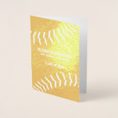 Meisjes speelbal gouden atleet folie kaarten (Voorkant)