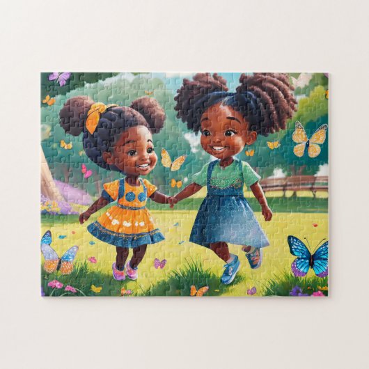 Meisjes spelen 4 Bold en mooie puzzel (Horizontaal)