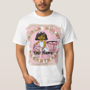 Meisjes spelen basketbal t-shirt