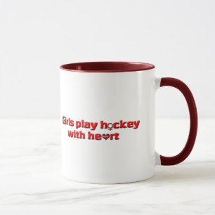 Meisjes spelen Hockey met Hockey of vrouw hockey Mok