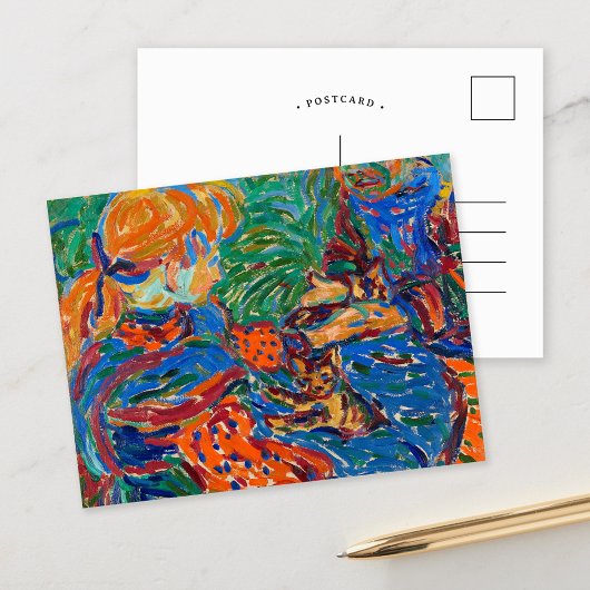 Meisjes spelen met katten | Ernst Ludwig Kirchner Briefkaart