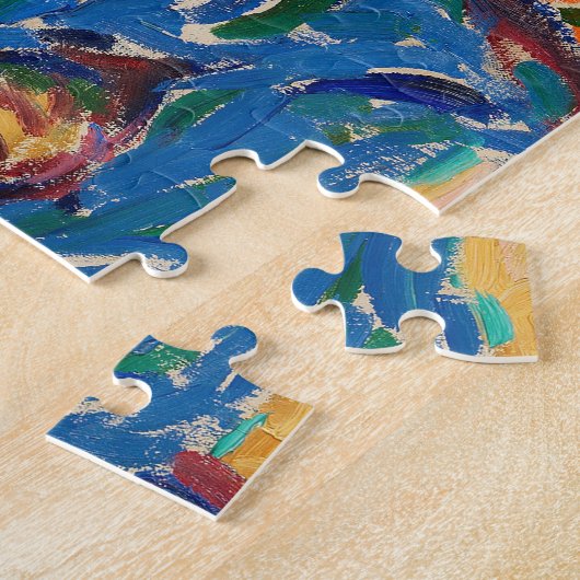 Meisjes spelen met katten | Ernst Ludwig Kirchner Legpuzzel (Zijkant)