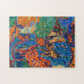 Meisjes spelen met katten | Ernst Ludwig Kirchner Legpuzzel (Horizontaal)