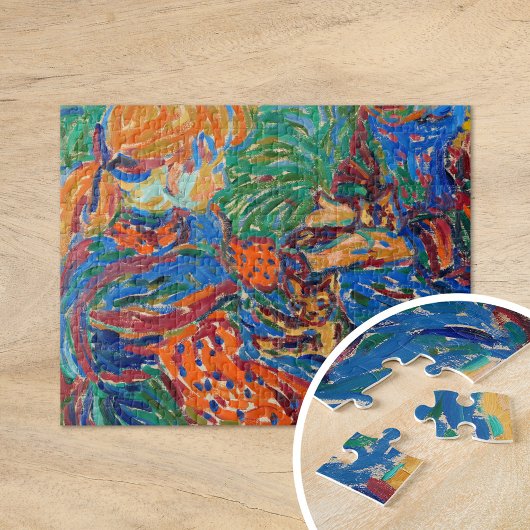 Meisjes spelen met katten | Ernst Ludwig Kirchner Legpuzzel