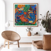 Meisjes spelen met katten | Ernst Ludwig Kirchner Poster