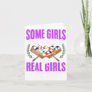 Meisjes spelen met snooker pool spelers meisje bil kaart