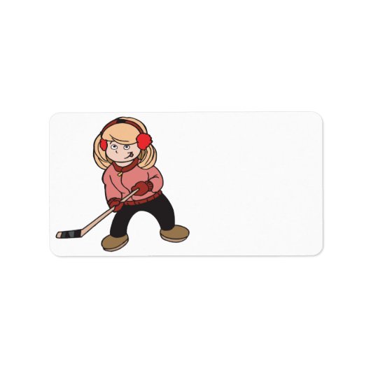 Meisjes spelen ook hockey etiket (Voorkant)