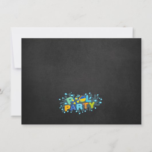 Meisjes Splish Splash komen naar ons Basdepoolfees Kaart (Achterkant)