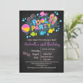 Meisjes Splish Splash komen naar ons Basdepoolfees Kaart (Staand voorkant)