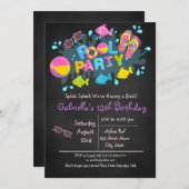 Meisjes Splish Splash komen naar ons Basdepoolfees Kaart (Voorkant / Achterkant)