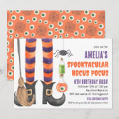 Meisjes Spooktacular Magic Halloween Verjaardag Kaart (Voorkant / Achterkant)