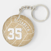 meisjes sport aangepaste volleybal sleutelhanger (Achterkant)