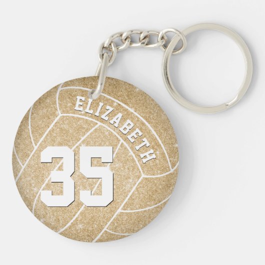 meisjes sport aangepaste volleybal sleutelhanger (Achterkant)
