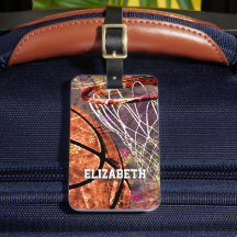 Meisjes Sport Basketbal paarse roze haar naam