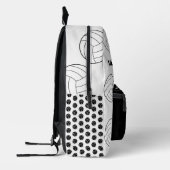 meisjes sport rugzakken speler zwart wit monogram (Links)