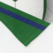 Meisjes sporten blauw groen voetballen patroon fleece deken (Hoek)