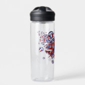 meisjes sportief rode witte volleybalsterren waterfles (Voorkant)