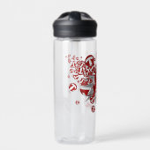 meisjes sportief rode witte volleybalsterren waterfles (Voorkant)