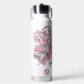 meisjes sportief roze volleybaluitje waterfles (Voorkant)