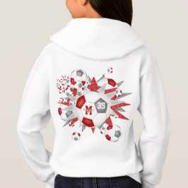 Meisjes sportkleding voetbalballen sterren rood gr