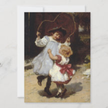 Meisjes springen met een skiptouw